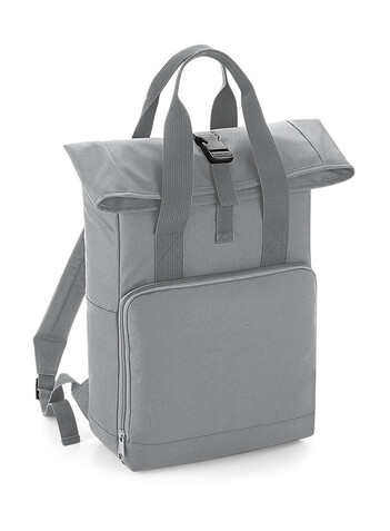 Bag Base Recycled Twin Handle Roll-Top Backpack, Light Grey, One Size bedrucken, Art.-Nr. 903291380