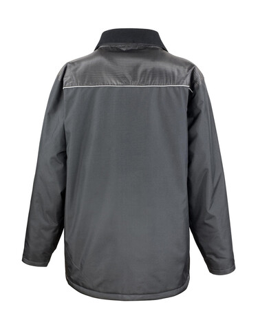 Result Work-Guard Vostex Long Coat, Black, 3XL bedrucken, Art.-Nr. 905331018