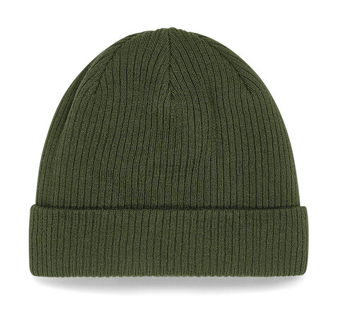 Beechfield Organic Cotton Beanie, Olive Green, One Size bedrucken, Art.-Nr. 905695300