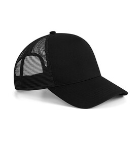 Beechfield Microknit Snapback Trucker, Black, One Size bedrucken, Art.-Nr. 907691010