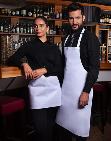 Karlowsky Bib Apron Basic, Navy, One Size bedrucken, Art.-Nr. 912672000