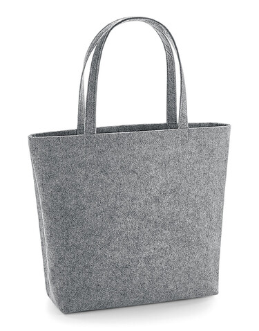 Bag Base Felt Shopper, Charcoal Melange, One Size bedrucken, Art.-Nr. 913291050