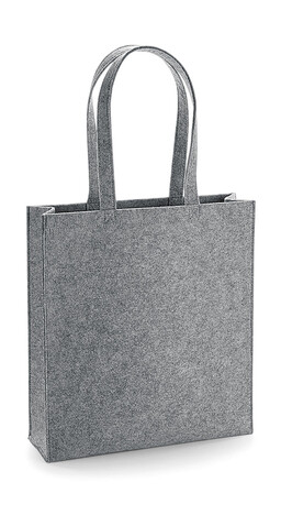 Bag Base Felt Tote Bag, Grey Melange, One Size bedrucken, Art.-Nr. 914291250