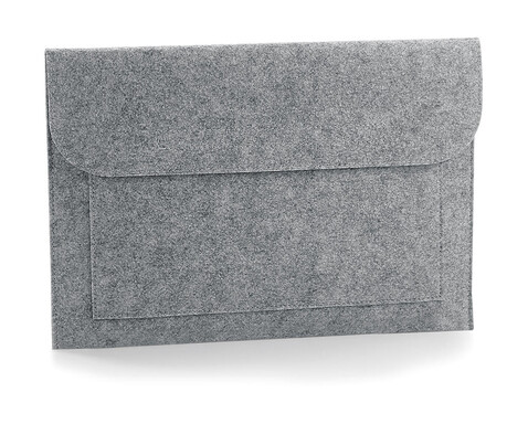 Bag Base Felt Laptop/Document Slip, Grey Melange, One Size bedrucken, Art.-Nr. 917291250