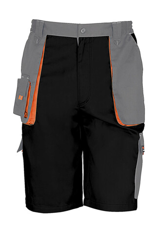 Result LITE Short, Black/Grey/Orange, 3XL bedrucken, Art.-Nr. 919331977