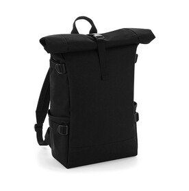 Bag Base Block Roll-Top Backpack, Black/Black, One Size bedrucken, Art.-Nr. 926291520