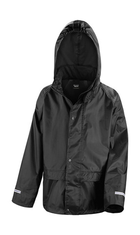 Result Junior StormDri Jacket, Black, XL (11-12) bedrucken, Art.-Nr. 929331016