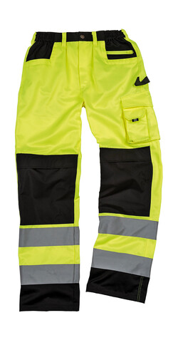 Result Safety Cargo Trouser, Fluorescent Yellow, 2XL bedrucken, Art.-Nr. 930336057