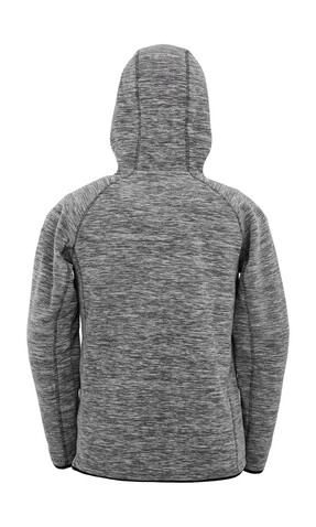 Result Men`s Microfleece Hoodi, Marl Grey/Black, M bedrucken, Art.-Nr. 933331484