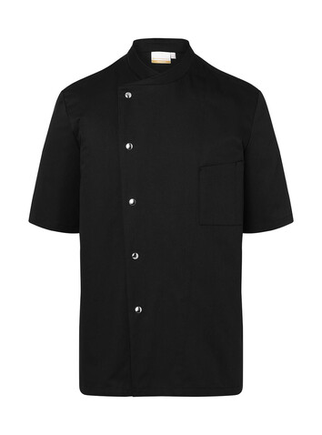 Karlowsky Chef Jacket Gustav Short Sleeve, Black, 58 (XL) bedrucken, Art.-Nr. 935671017