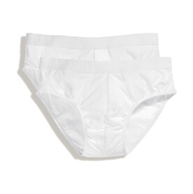Fruit of the Loom Classic Sport Brief 2 Pack, White, S bedrucken, Art.-Nr. 991010003 Fruit of the Loom Classic Sport Brief 2 Pack, White, S bedrucken, Art.-Nr. 991010003
