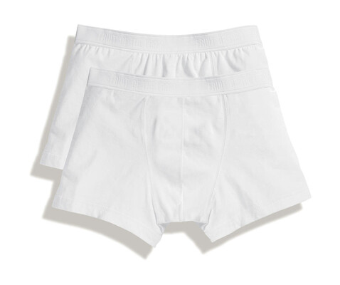 Fruit of the Loom Classic Shorty 2 Pack, White, S bedrucken, Art.-Nr. 992010003