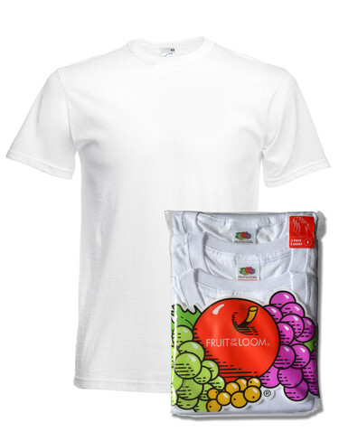 Fruit of the Loom Fruit Underwear T 3 Pack, White, S bedrucken, Art.-Nr. 995010003