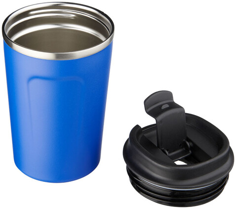 Thor 360 ml auslaufsicherer Kupfer-Vakuum Isolierbecher, blau bedrucken, Art.-Nr. 10058703