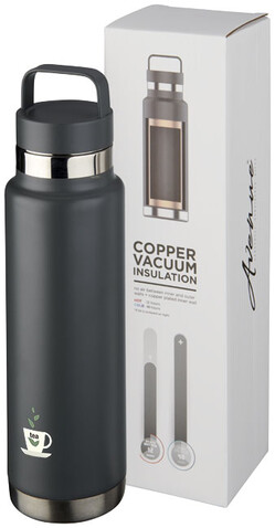 Colton 600 ml kupfer-vakuum Isolierflasche, grau bedrucken, Art.-Nr. 10059002