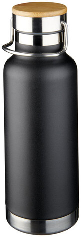 Thor 480 ml Kupfer-Vakuum Isolierflasche, schwarz bedrucken, Art.-Nr. 10059400