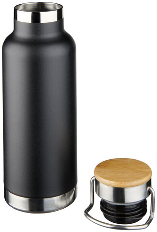 Thor 480 ml Kupfer-Vakuum Isolierflasche, schwarz bedrucken, Art.-Nr. 10059400