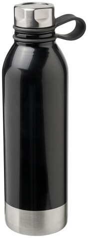 Perth 740 ml Sportflasche aus Edelstahl, schwarz bedrucken, Art.-Nr. 10059700