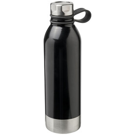 Perth 740 ml Sportflasche aus Edelstahl, schwarz bedrucken, Art.-Nr. 10059700