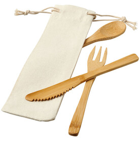 Celuk Bambus-Besteckset, natur bedrucken, Art.-Nr. 11299500 Celuk Bambus-Besteckset, natur bedrucken, Art.-Nr. 11299500