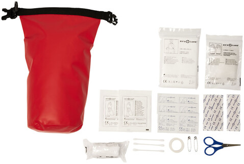 Alexander 30-teiliges Erste-Hilfe-Set mit wasserfester Tasche, rot bedrucken, Art.-Nr. 12200604