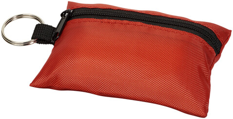Valdemar 16-teilige Erste-Hilfe-Tasche mit Schlüsselanhänger, rot bedrucken, Art.-Nr. 12200904