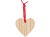 Weihnachtsbaumanhänger 'X-MAS Heart' aus Holz – Braun bedrucken, Art.-Nr. 011999999_9050