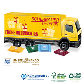 3D Adventskalender Ritter SPORT &amp;quot;LKW&amp;quot;, Klimaneutral, FSC®-zertifiziert bedrucken, Art.-Nr. 95303