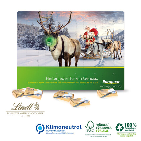 Wand-Adventskalender Lindt &quot;Select Edition&quot;, Klimaneutral, FSC®-zertifiziert bedrucken, Art.-Nr. 95316