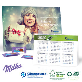 &amp;quot;2 in 1&amp;quot; Adventskalender mit Jahresplaner, Klimaneutral, FSC®-zertifiziert bedrucken, Art.-Nr. 95332