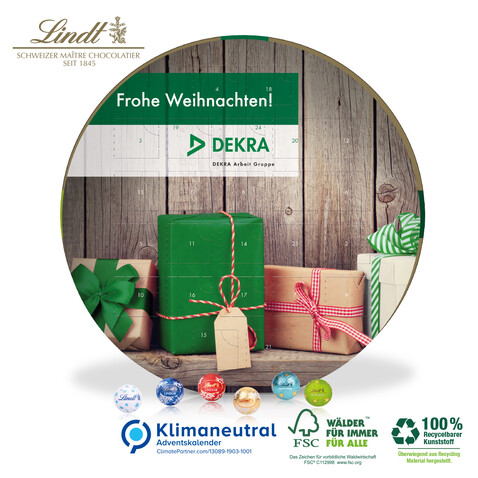 Adventskalender Lindt &quot;Centro&quot;, Klimaneutral, FSC®-zertifiziert bedrucken, Art.-Nr. 95354