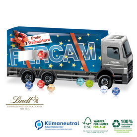 3D Adventskalender Lindt &amp;quot;LKW&amp;quot;, Klimaneutral, FSC®-zertifiziert bedrucken, Art.-Nr. 95374