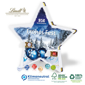 Adventskalender &amp;quot;Stern&amp;quot;, Klimaneutral, FSC®-zertifiziert bedrucken, Art.-Nr. 95377