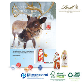 Wand-Adventskalender Lindt &amp;quot;Gourmet Edition&amp;quot;, Klimaneutral, FSC®-zertifiziert bedrucken, Art.-Nr. 95382