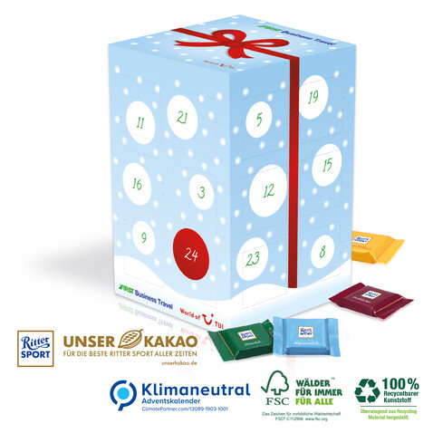 Adventskalender Cube &quot;XL&quot;, Klimaneutral, FSC®-zertifiziert bedrucken, Art.-Nr. 95386