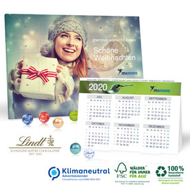 &amp;quot;2 in 1&amp;quot; Adventskalender mit Jahresplaner, Klimaneutral, FSC®-zertifiziert bedrucken, Art.-Nr. 95391