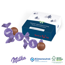 Milka feine Alpenmilch-Kugeln, Klimaneutral, FSC®-zertifiziert bedrucken, Art.-Nr. 95411