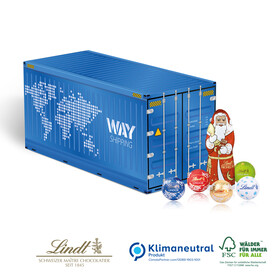 Präsent &amp;quot;Weihnachts-Container&amp;quot;, Klimaneutral, FSC®-zertifiziert bedrucken, Art.-Nr. 95439