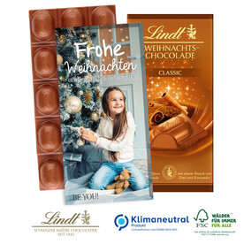 Lindt Weihnachtsschokolade, Klimaneutral, FSC®-zertifiziert bedrucken, Art.-Nr. 95441