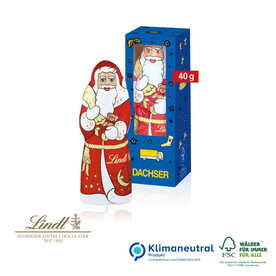 Weihnachtsmann von Lindt, 40 g, Klimaneutral, FSC®-zertifiziert bedrucken, Art.-Nr. 95456