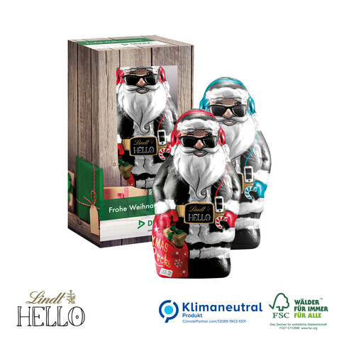 HELLO Xmas Santa, 140 g, Klimaneutral, FSC®-zertifiziert bedrucken, Art.-Nr. 95468