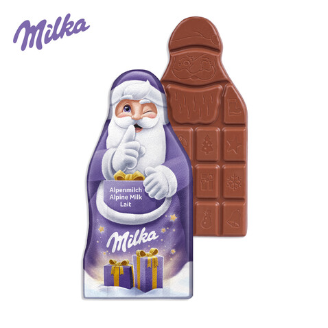 Milka Weihnachtsmann-Tafel, Klimaneutral, FSC®-zertifiziert bedrucken, Art.-Nr. 95491