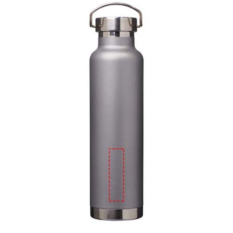 Thor 650 ml Kupfer-Vakuum Isoliersportflasche, grau bedrucken, Art.-Nr. 10048802