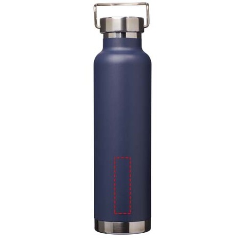 Thor 650 ml Kupfer-Vakuum Isoliersportflasche, navy bedrucken, Art.-Nr. 10048803