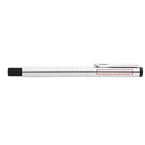 Parker Vector Tintenroller (schwarze Mine), silber bedrucken, Art.-Nr. 10648400