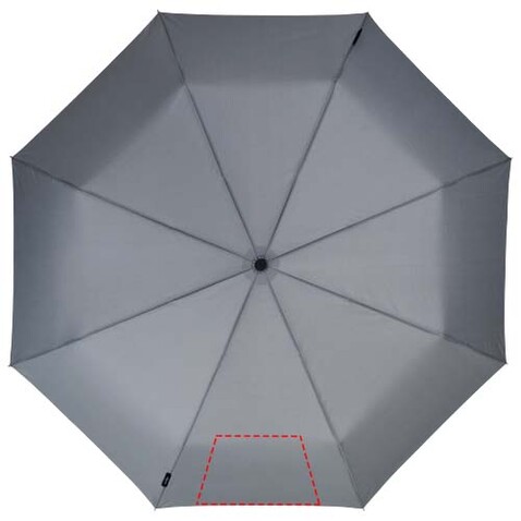 Trav 21,5&quot; Vollautomatik Kompaktregenschirm, grau bedrucken, Art.-Nr. 10906402