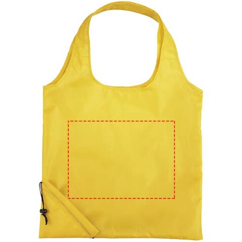 Bungalow faltbare Polyester Tragetasche 7L, gelb bedrucken, Art.-Nr. 12011910