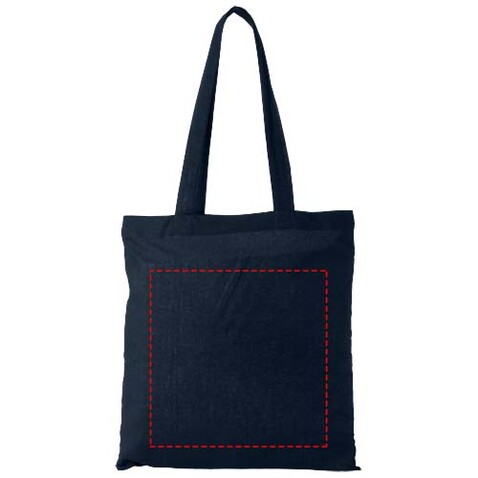 Madras 140 g/m² Baumwoll Tragetasche 7L, navy bedrucken, Art.-Nr. 12018103