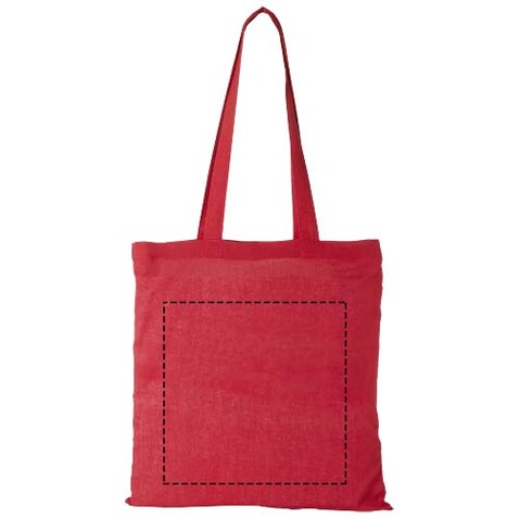 Madras 140 g/m² Baumwoll Tragetasche 7L, rot bedrucken, Art.-Nr. 12018105