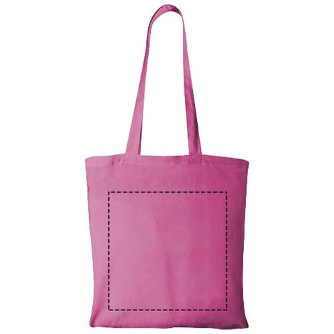 Madras 140 g/m² Baumwoll Tragetasche 7L, rosa bedrucken, Art.-Nr. 12018113
